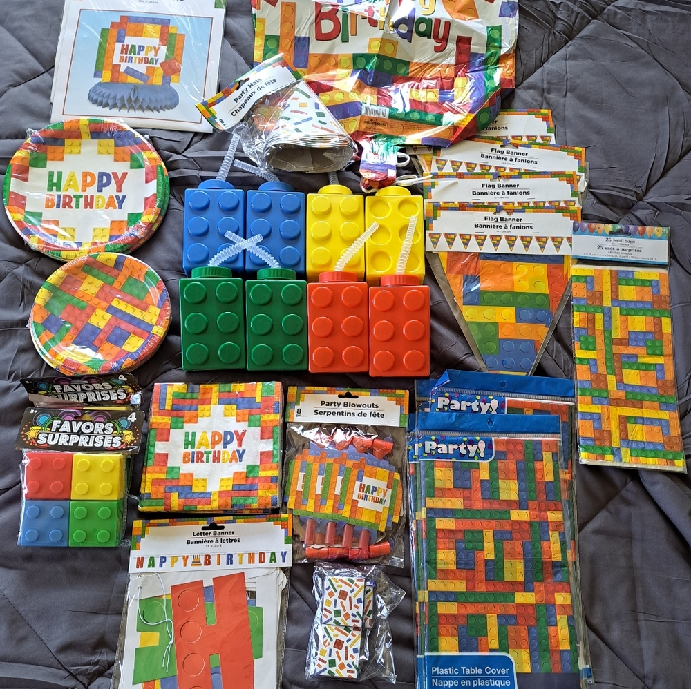 Lego birthday party decorations